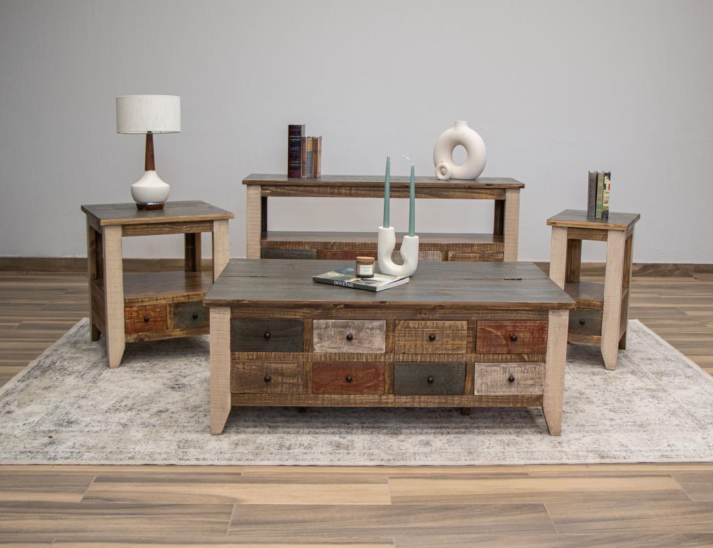 Desert Lodge 2 Drawer End Table