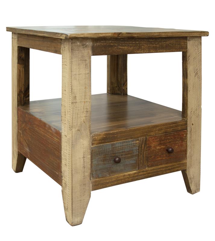 Desert Lodge 2 Drawer End Table