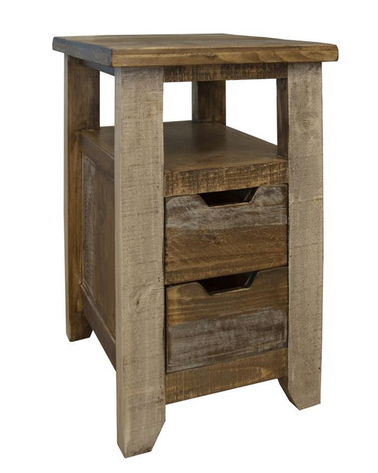Desert Lodge 2 Drawer Chairside Table