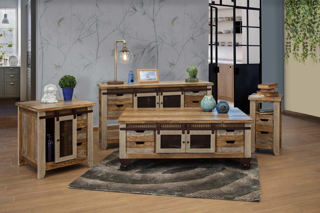 Desert Lodge 2 Drawer Chairside Table