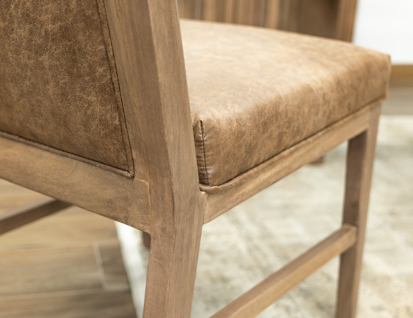 Plateau Padded Faux Leather Dining Chair