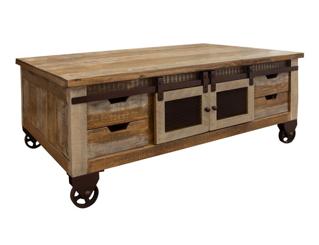 Desert Lodge 8 Drawer 4 Doors Cocktail Table