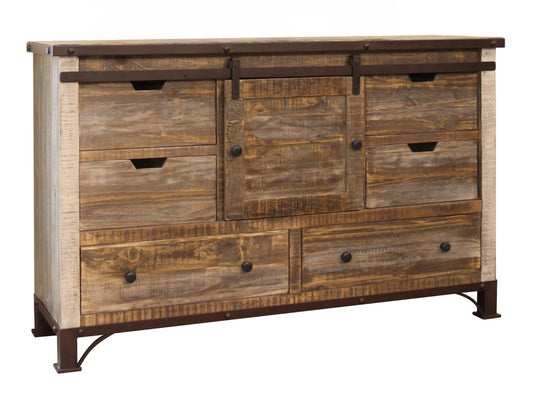 Desert Lodge 6 Drawer 1 Sliding Door Dresser