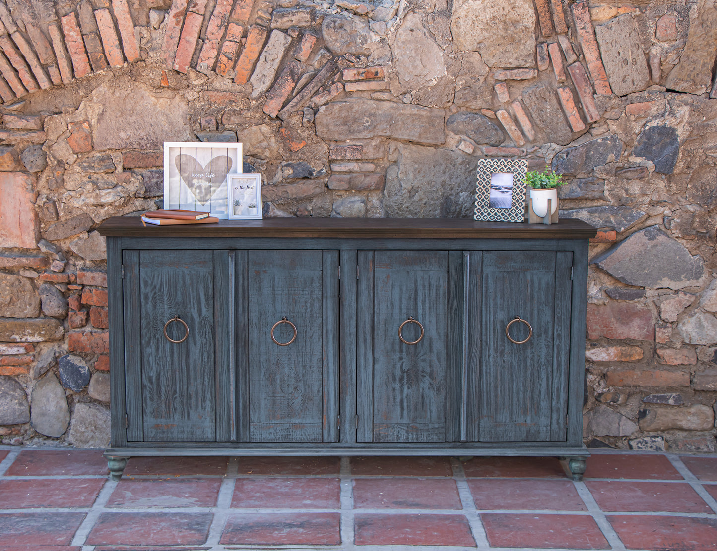 Capri Two Tone Sky Blue Console