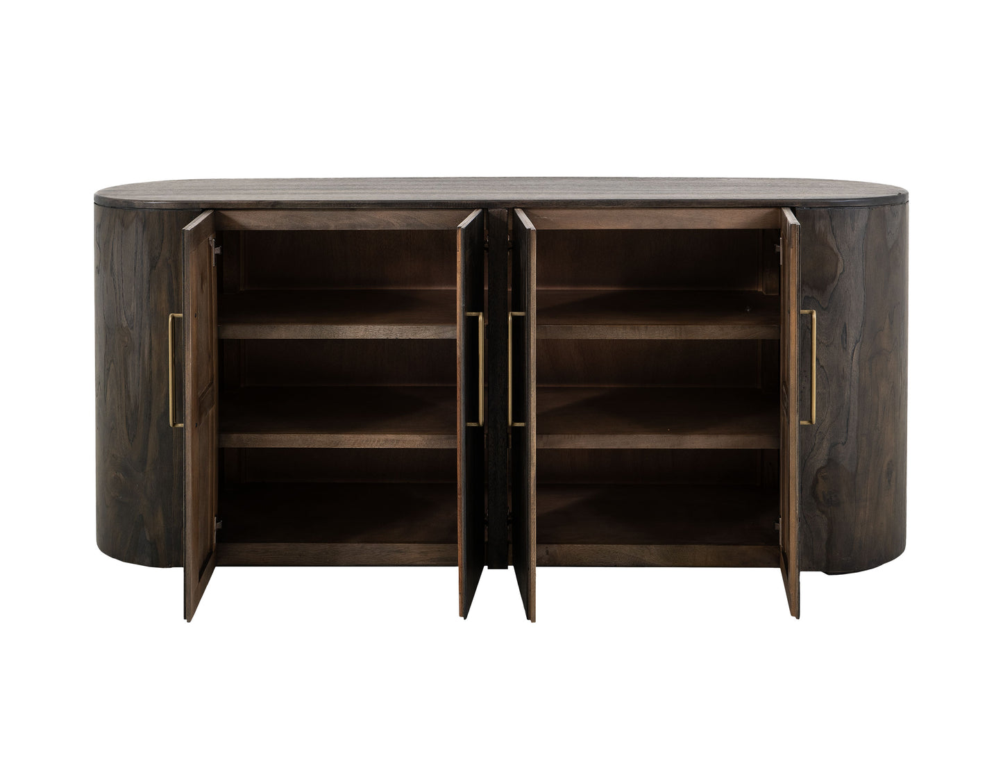 Burma Black 4 Door Console